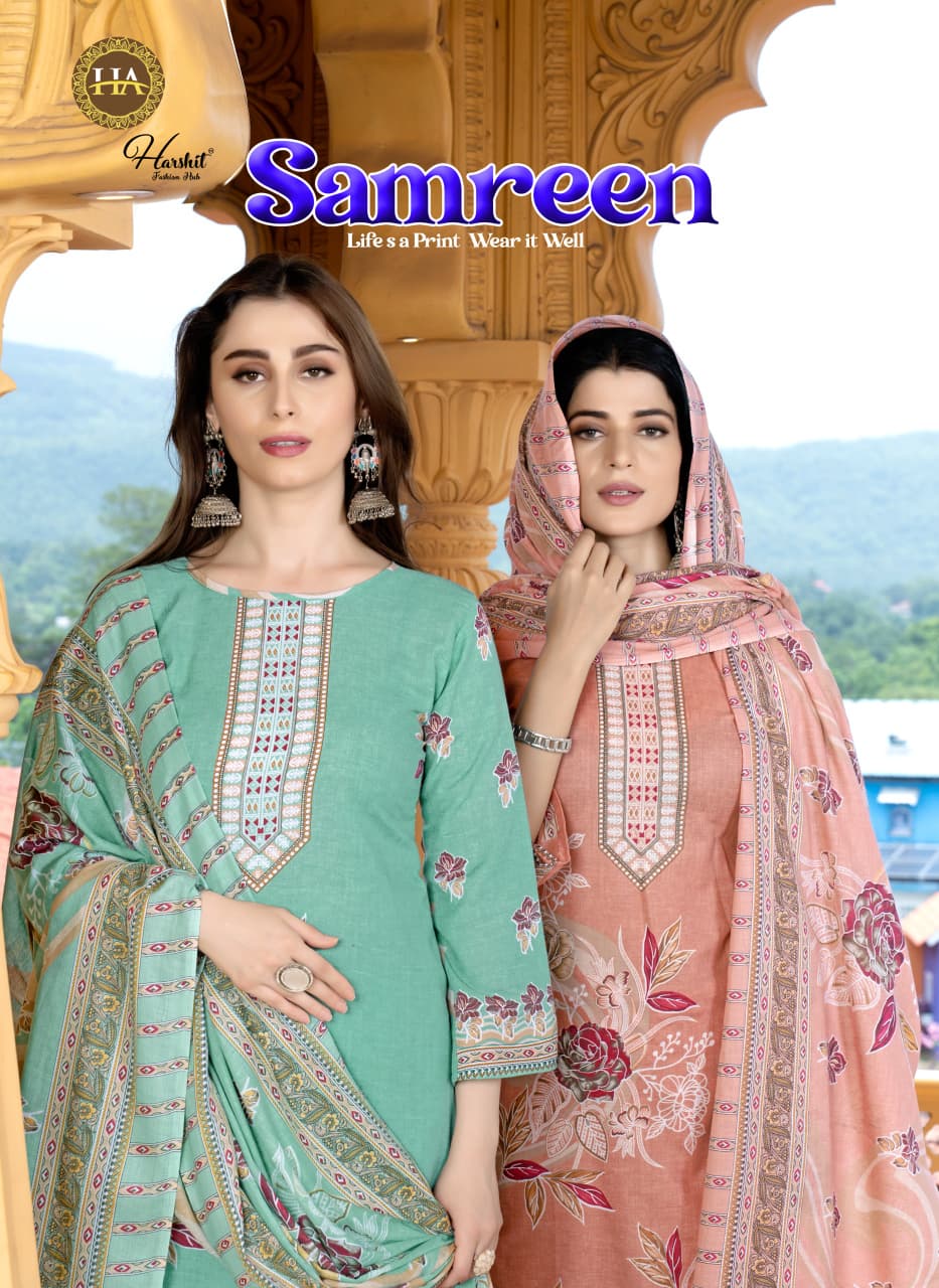 Samreen Harshit Fashion Cambric Karachi Salwar Suits Exporter India