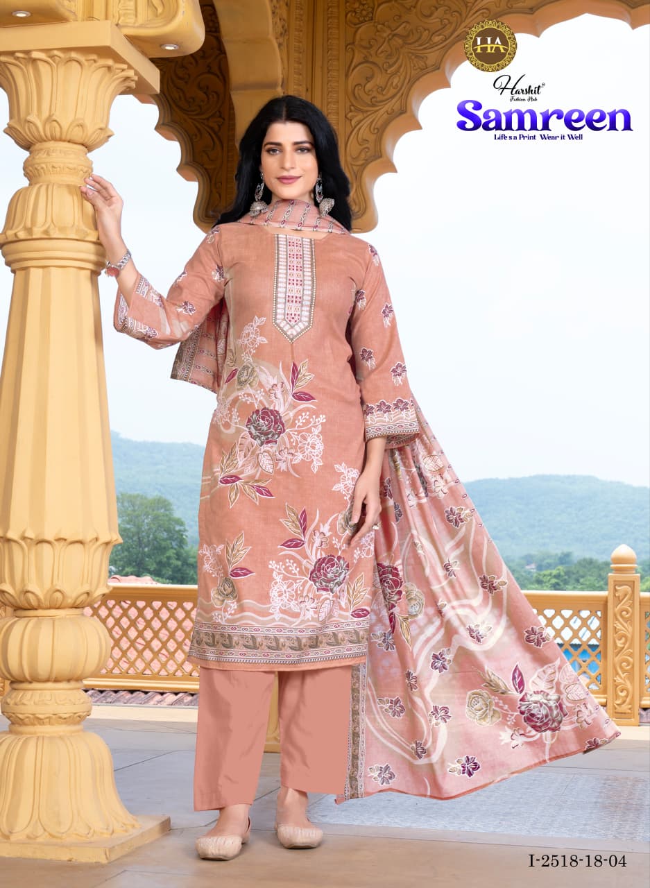 Samreen Harshit Fashion Cambric Karachi Salwar Suits Exporter India