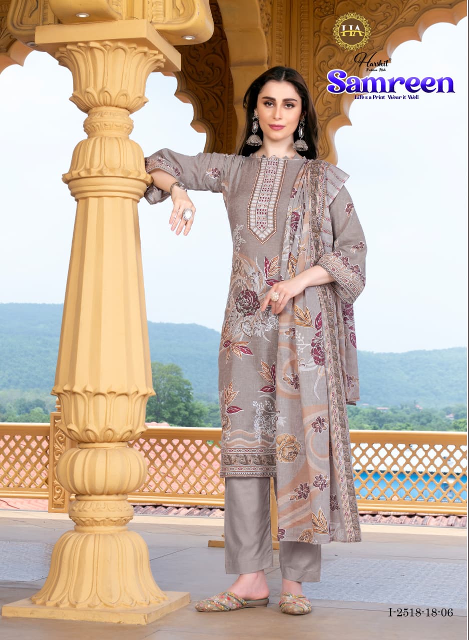 Samreen Harshit Fashion Cambric Karachi Salwar Suits Exporter India
