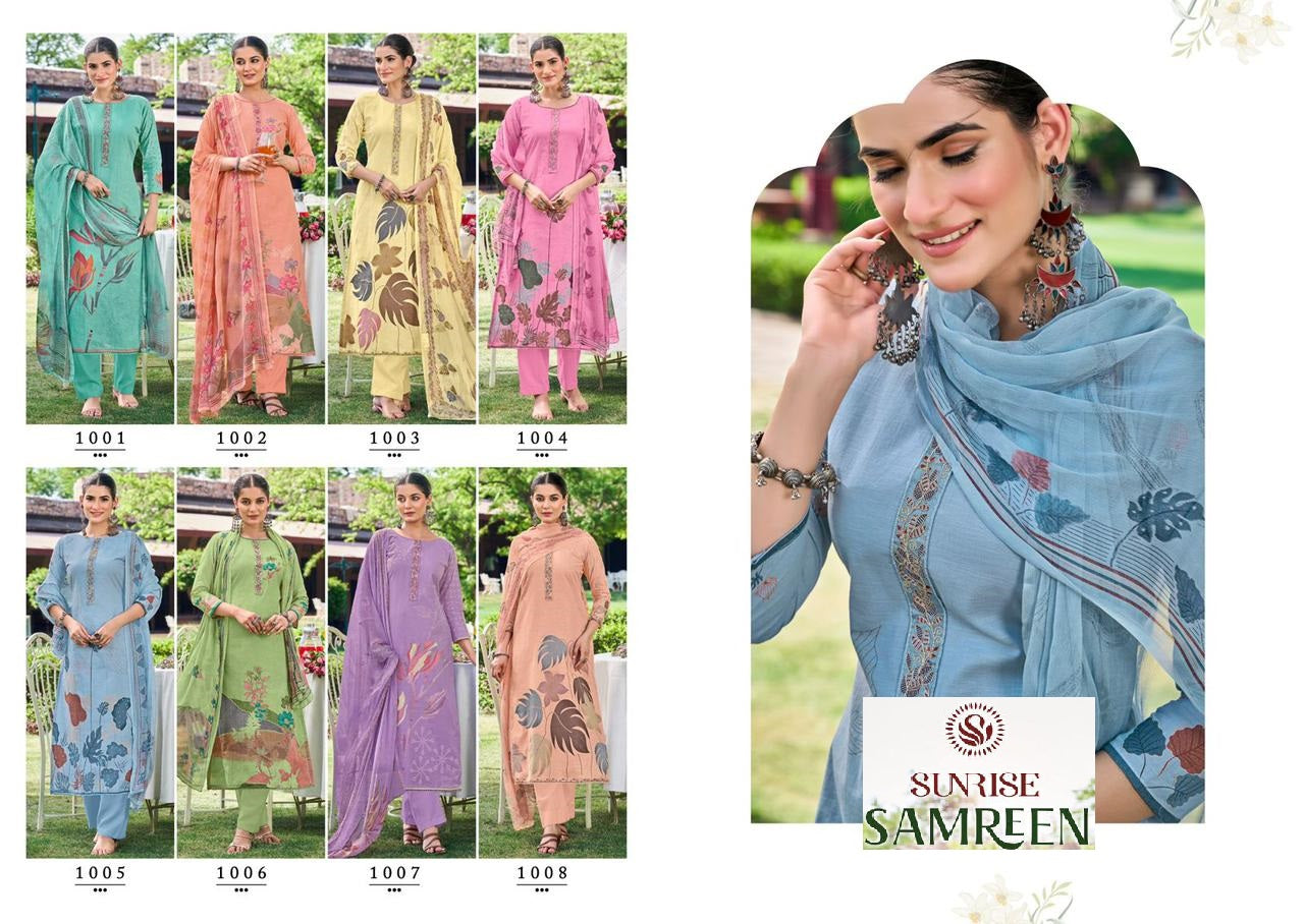 Samreen Sunrise Linen Pant Style Suits Wholesale Price