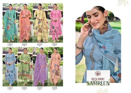 Samreen Sunrise Linen Pant Style Suits Wholesale Price