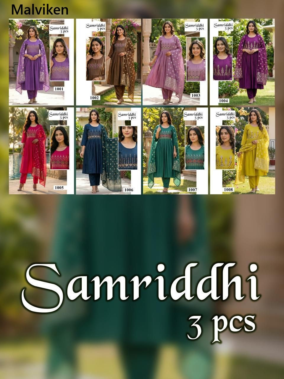 Samriddhi Malviken Roman Silk Readymade Anarkali Suits Supplier
