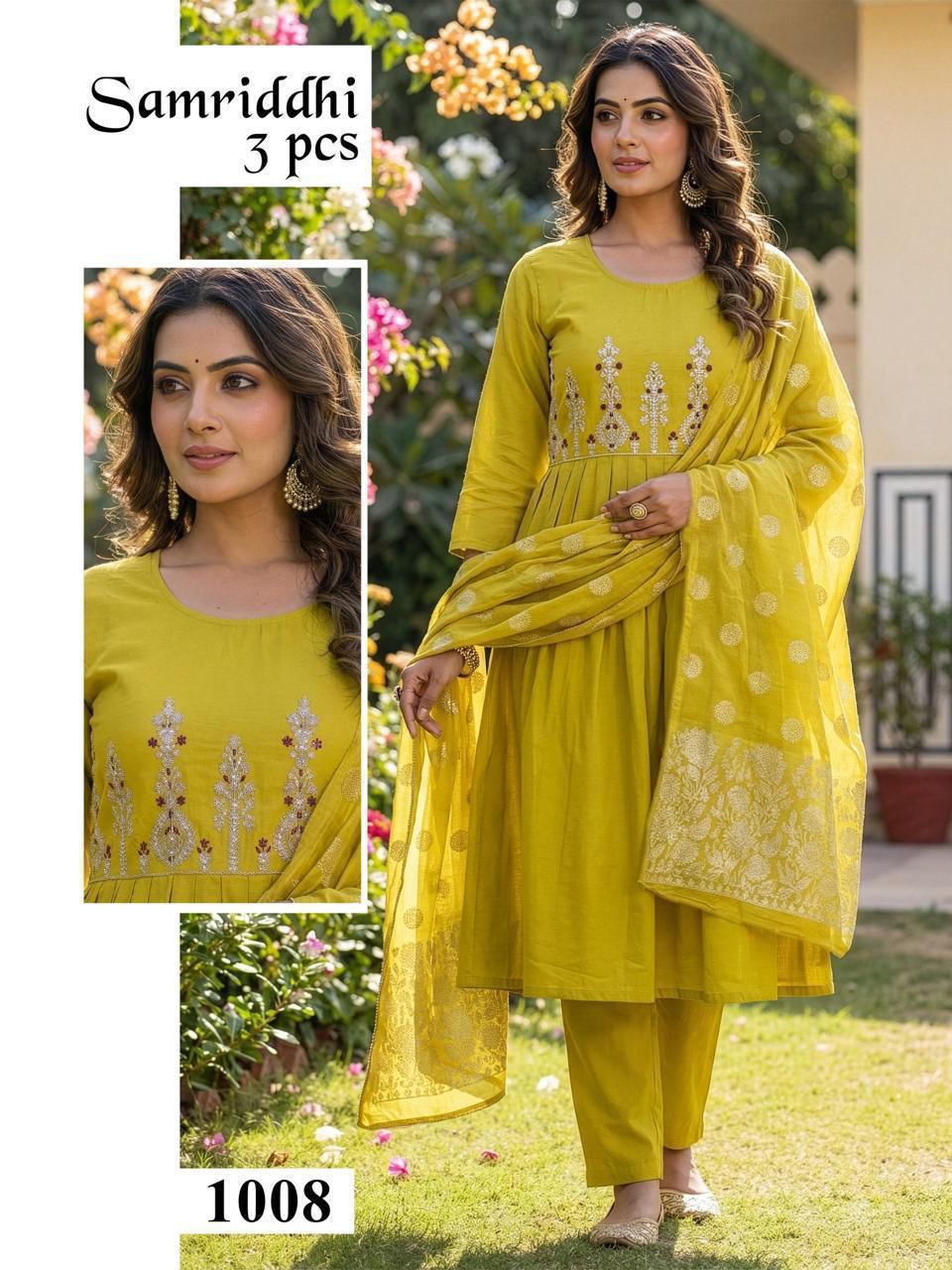 Samriddhi Malviken Roman Silk Readymade Anarkali Suits Supplier