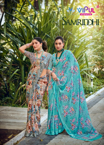 Samriddhi Vipul Georgette Sarees Supplier India