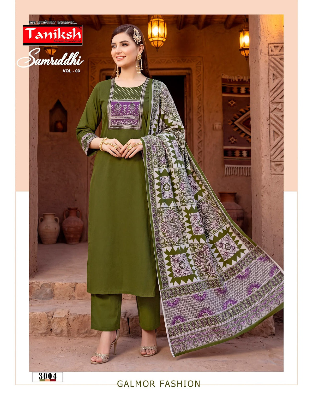 Samriddhi Vol 3 Taniksh Dhabu Cotton Readymade Pant Style Suits Supplier India