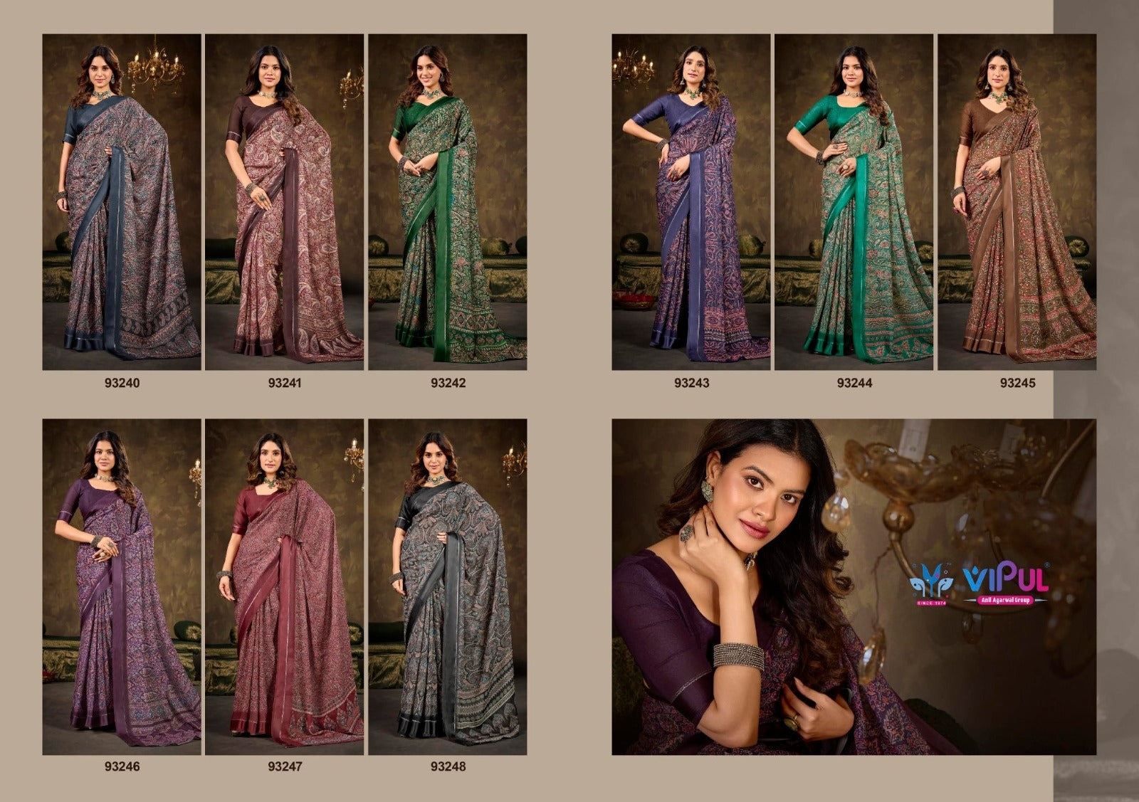 Samriddhi Vol 6 Vipul Dull Moss Sarees Manufacturer India