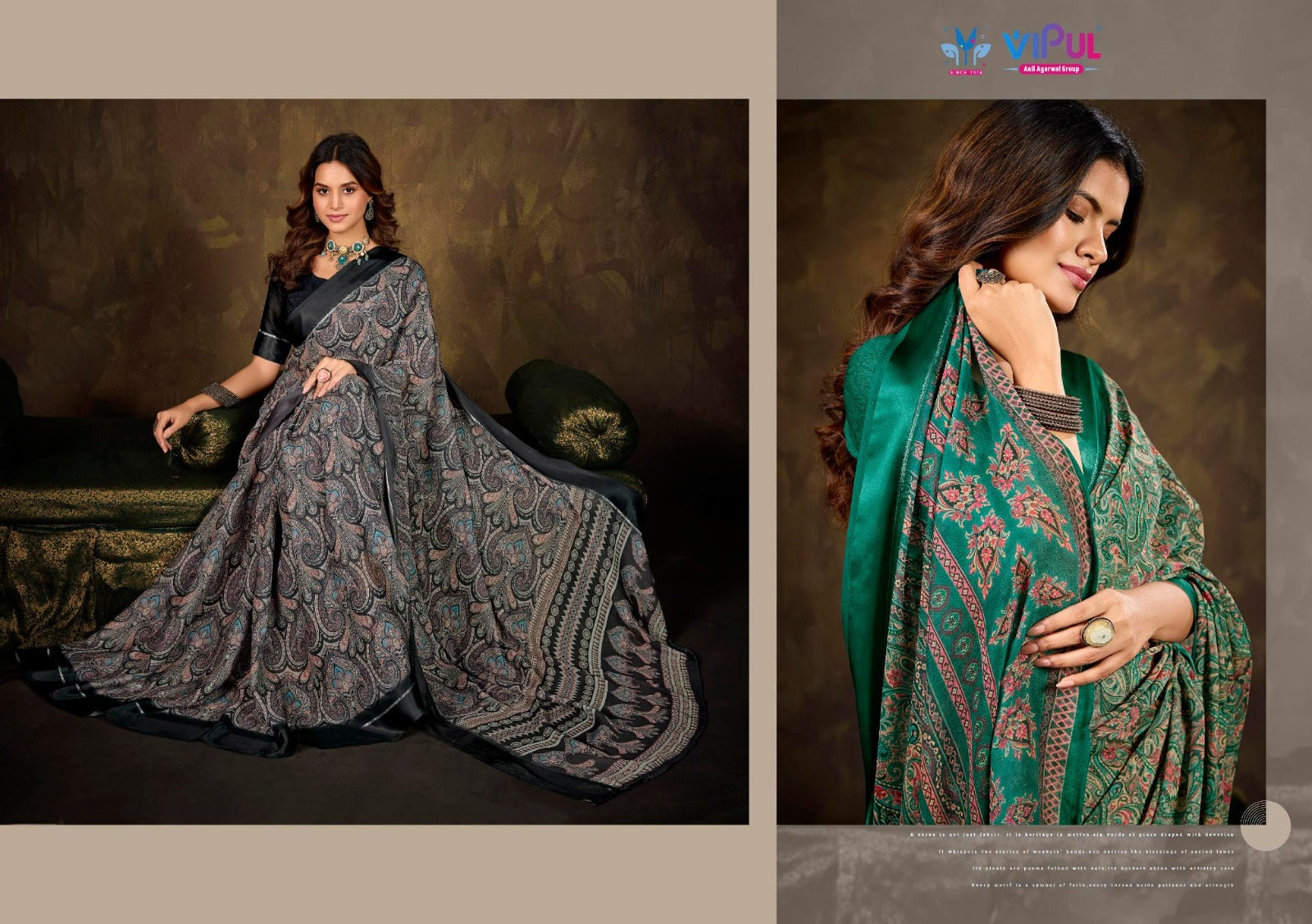 Samriddhi Vol 6 Vipul Dull Moss Sarees Manufacturer India