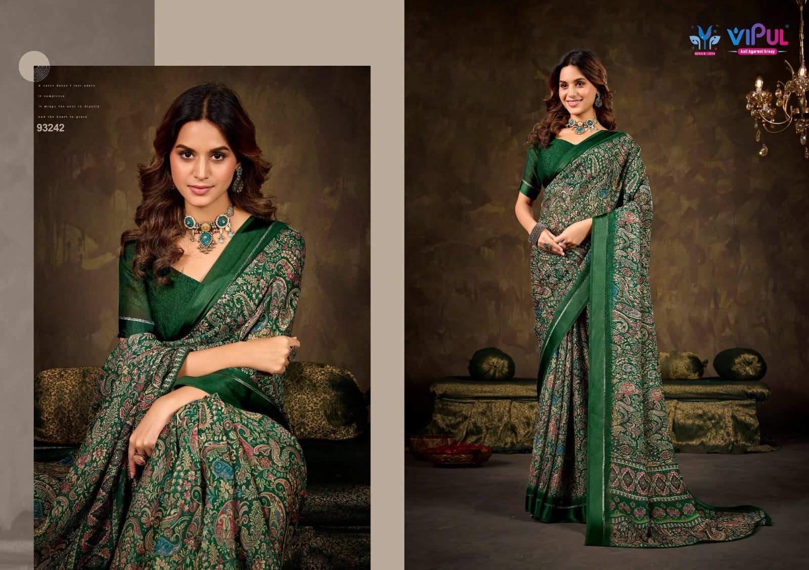 Samriddhi Vol 6 Vipul Dull Moss Sarees Manufacturer India