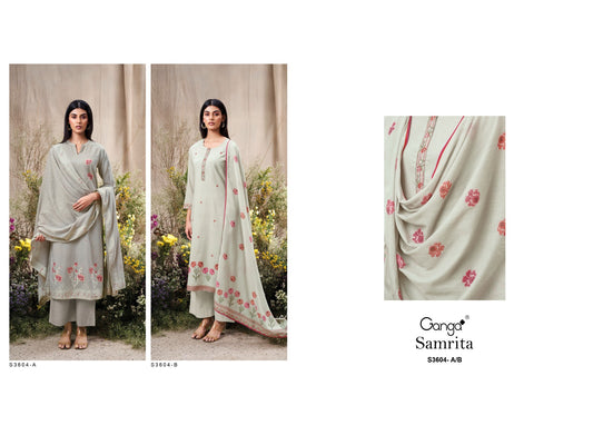 Samrita 3604 Ganga Premium Cotton Plazzo Style Suits Wholesaler Gujarat