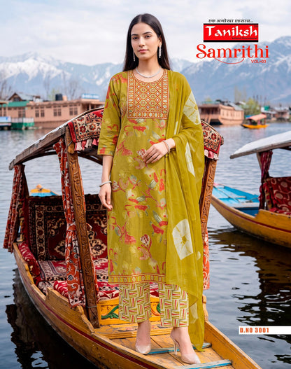 Samrithi Vol 3 Navkar Capsule Readymade Pant Style Suits Wholesaler