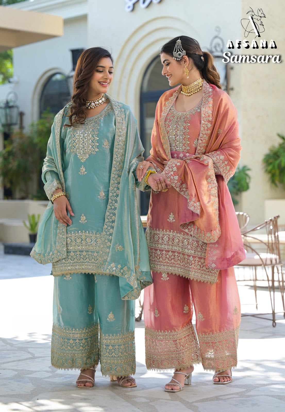 Samsara Afsana Readymade Plazzo Style Suits Manufacturer Ahmedabad