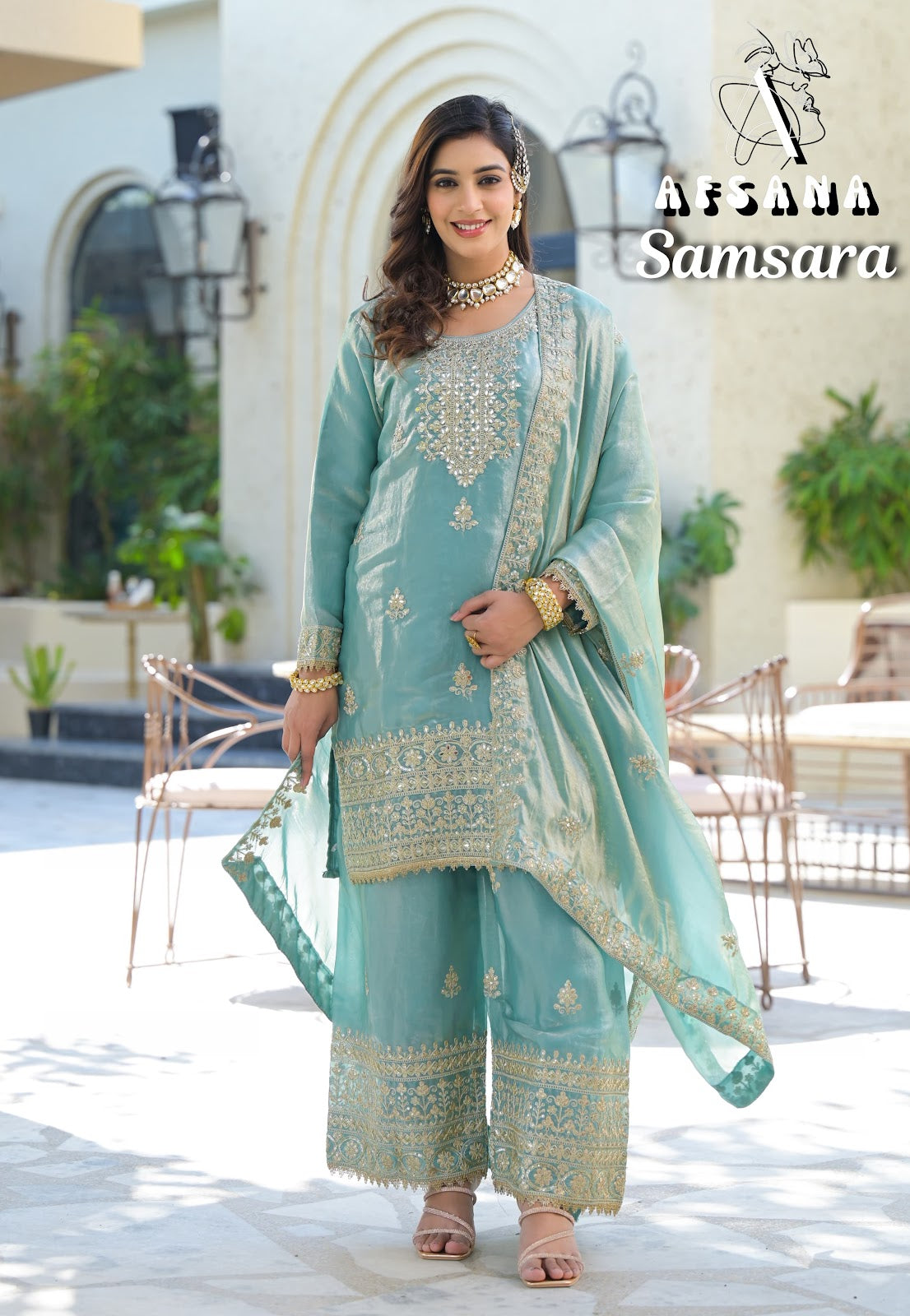 Samsara Afsana Readymade Plazzo Style Suits Manufacturer Ahmedabad