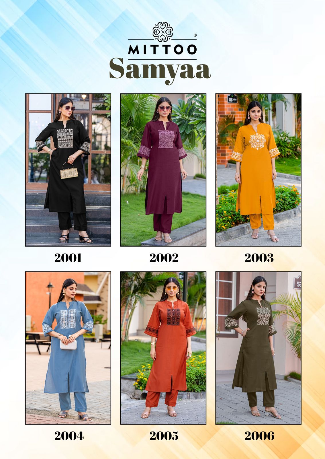 Samyaa Mittoo Viscose Weaving Kurti Pant Set Manufacturer India
