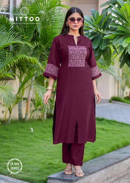Samyaa Mittoo Viscose Weaving Kurti Pant Set Manufacturer India