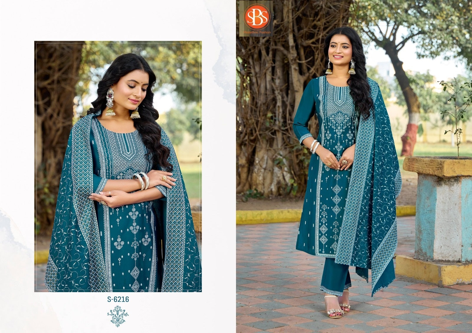 Samyukta Sbs Batik Readymade Pant Style Suits Exporter Gujarat