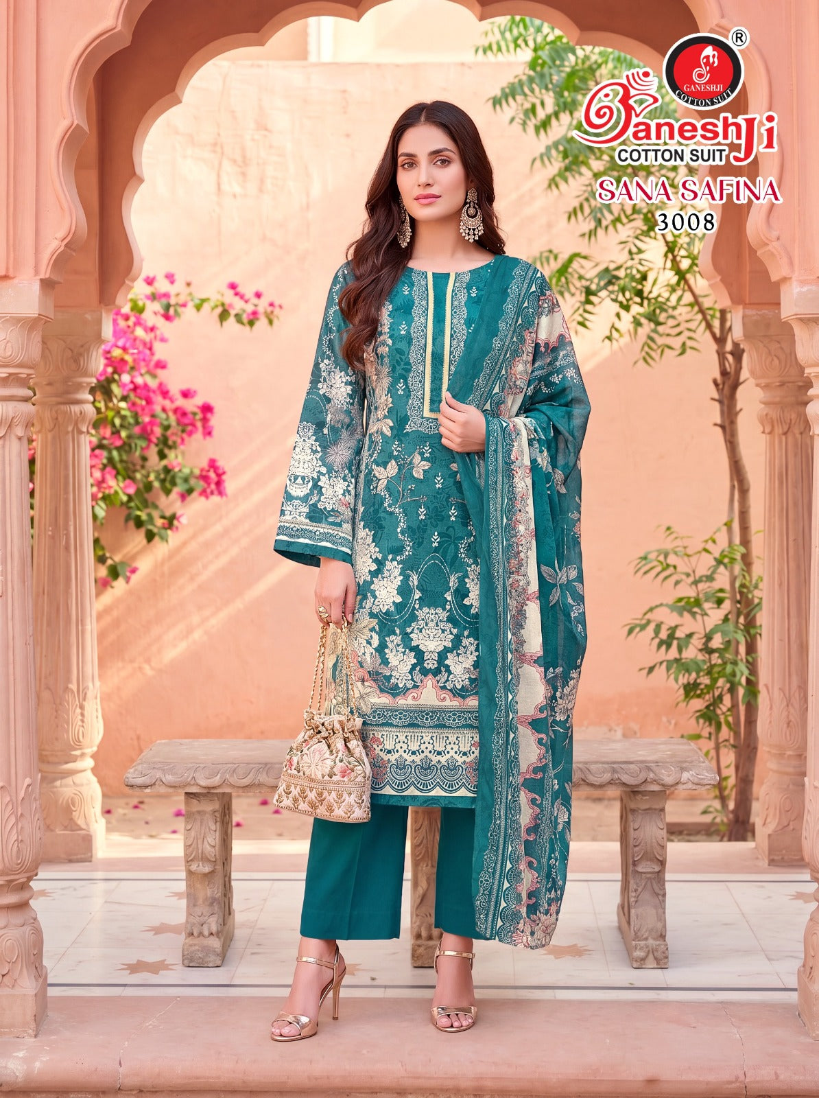 Sana Safina Vol 3 Ganeshji Cotton Karachi Salwar Suits Supplier Gujarat