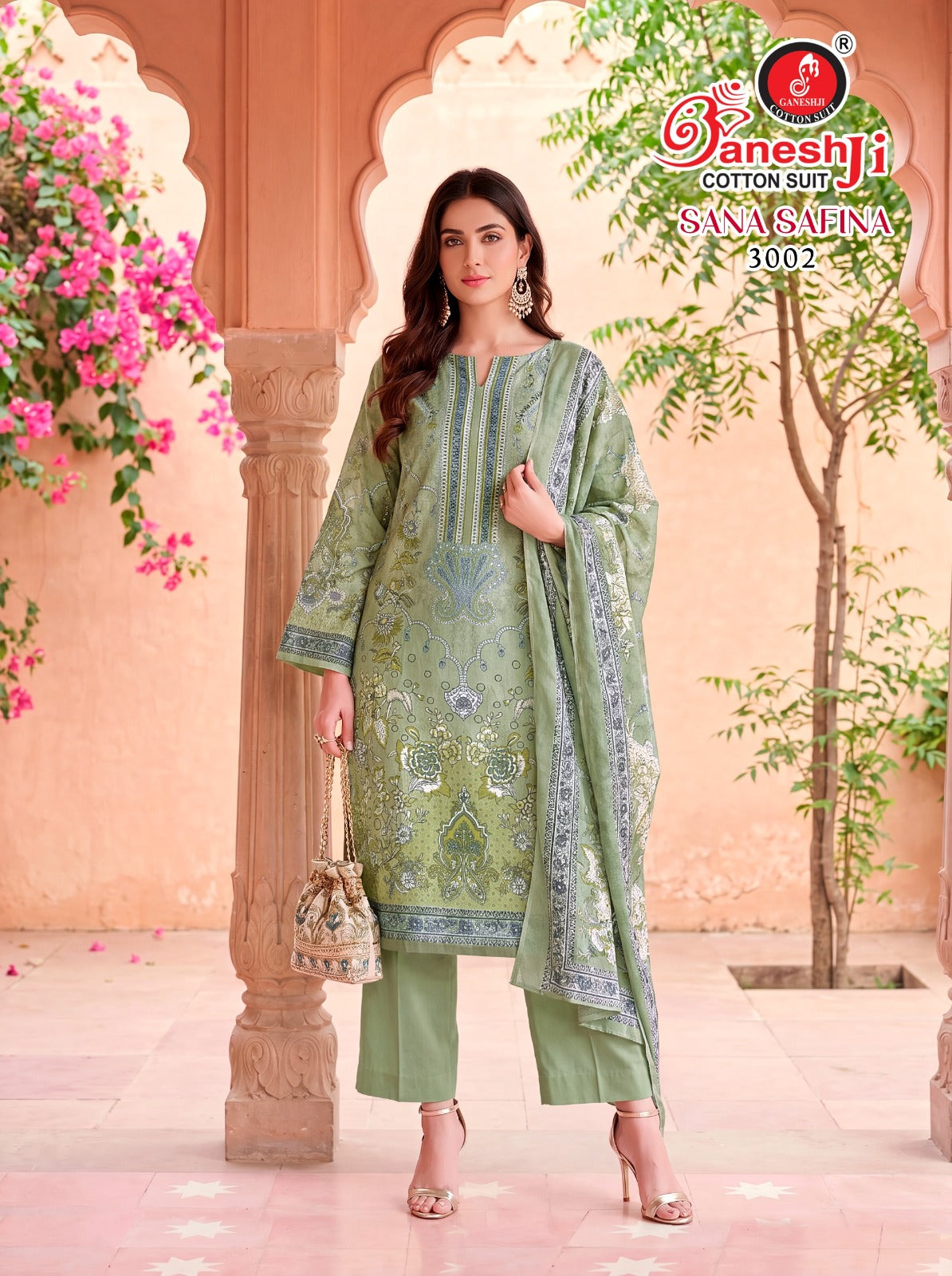 Sana Safina Vol 3 Ganeshji Cotton Karachi Salwar Suits Supplier Gujarat