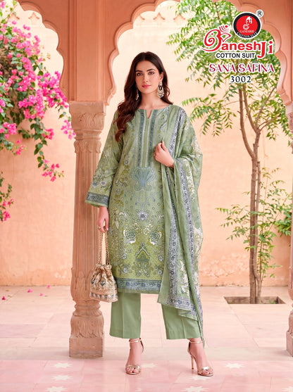 Sana Safina Vol 3 Ganeshji Cotton Karachi Salwar Suits Supplier Gujarat