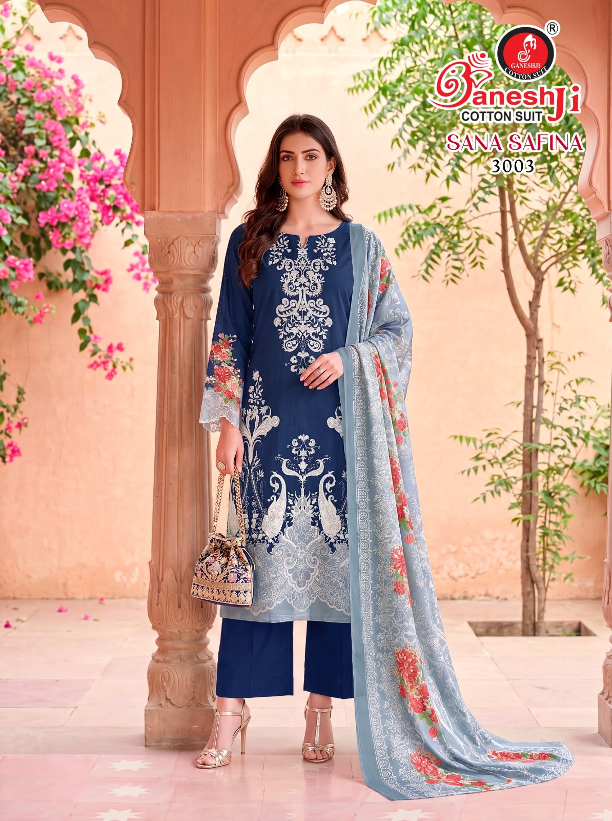 Sana Safina Vol 3 Ganeshji Cotton Karachi Salwar Suits Supplier Gujarat