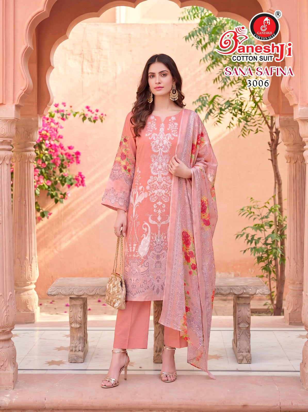 Sana Safina Vol 3 Ganeshji Cotton Karachi Salwar Suits Supplier Gujarat