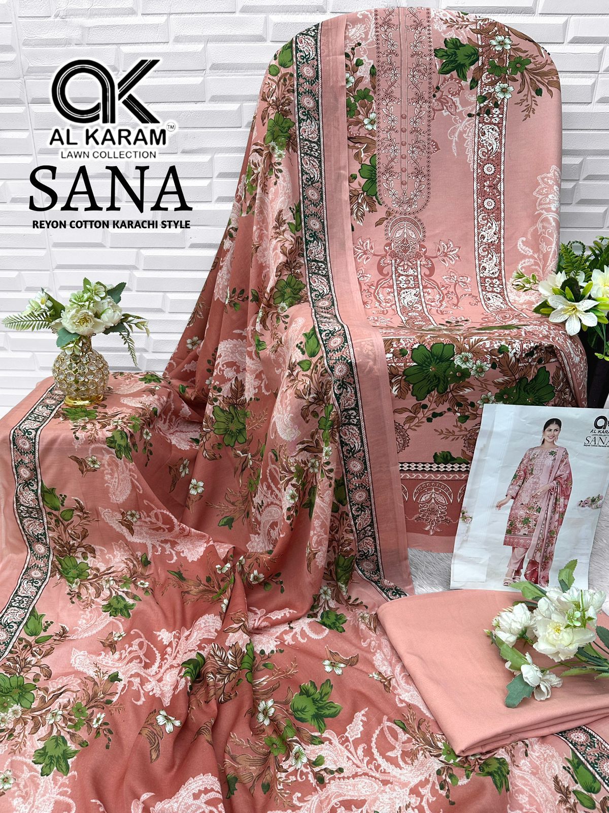 Sana Al Karam Reyon Karachi Salwar Suits Wholesale Rate