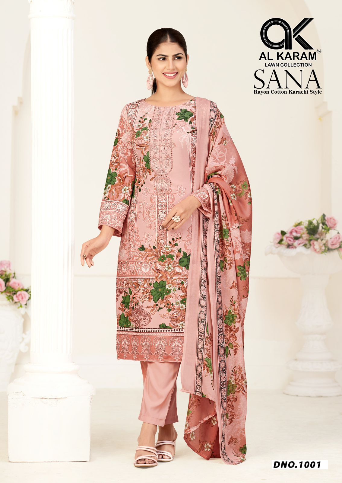Sana Al Karam Reyon Karachi Salwar Suits Wholesale Rate