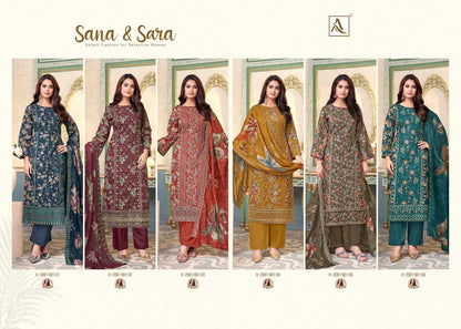Sana And Sara Alok Cambric Cotton Karachi Salwar Suits Exporter Gujarat