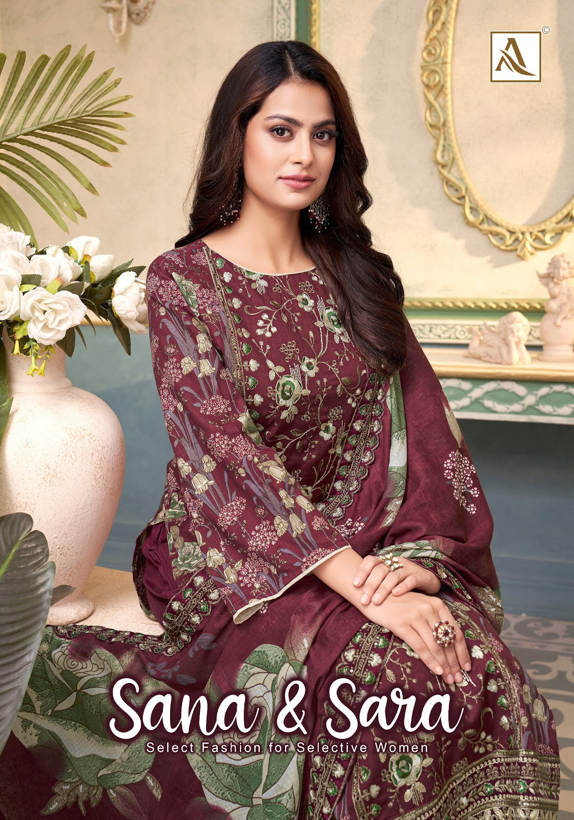 Sana And Sara Alok Cambric Cotton Karachi Salwar Suits Exporter Gujarat