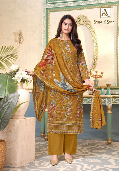 Sana And Sara Alok Cambric Cotton Karachi Salwar Suits Exporter Gujarat