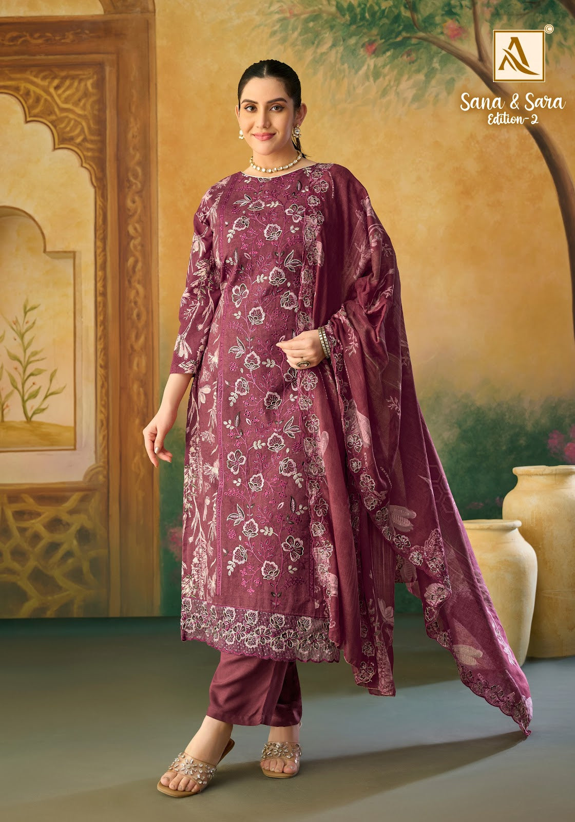 Sana And Sara Edition 2 Alok Cambric Cotton Karachi Salwar Suits Supplier India