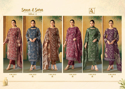 Sana And Sara Edition 2 Alok Cambric Cotton Karachi Salwar Suits Supplier India