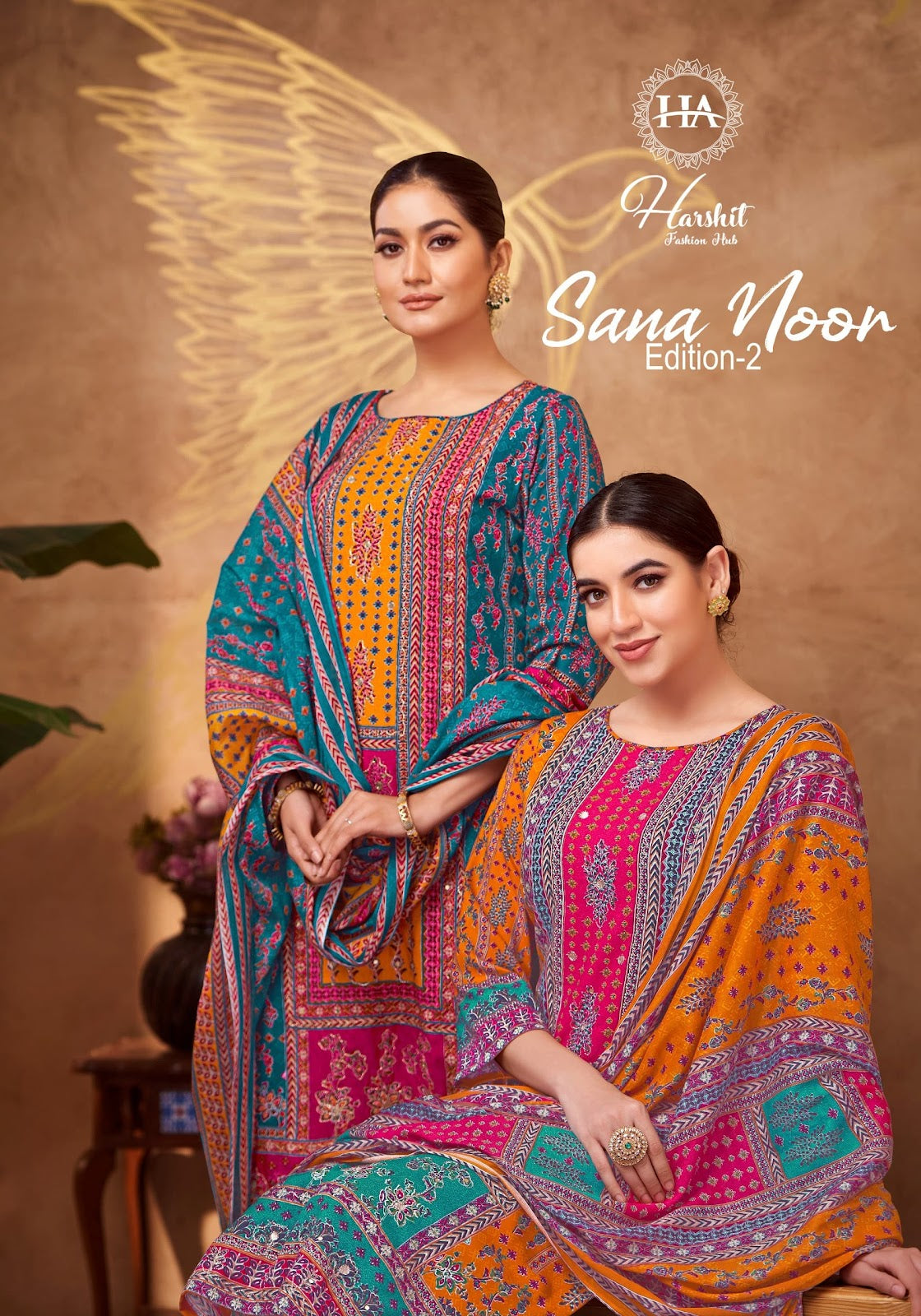 Sana Noor Edition 2 Harshit Fashion Viscose Reyon Karachi Salwar Suits Supplier India