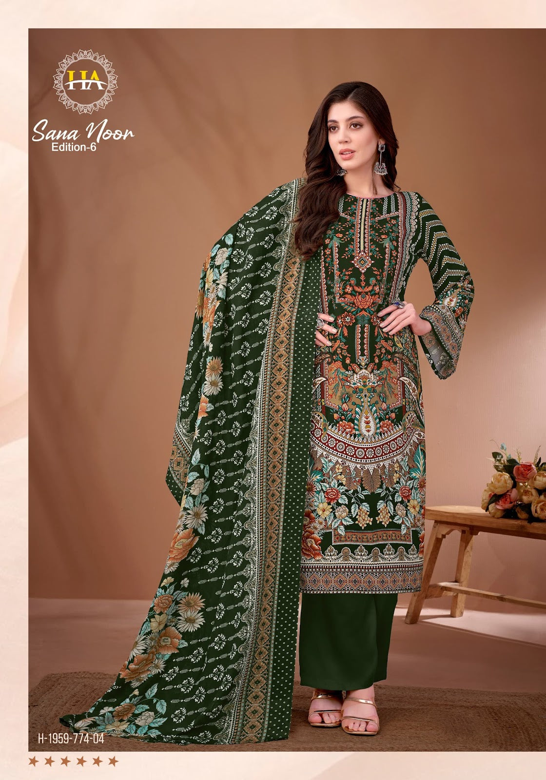 Sana Noor Edition 6 Harshit Fashion Viscose Reyon Karachi Salwar Suits Manufacturer Ahmedabad