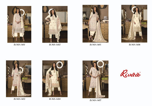 Sana Rivaa Cotton Pant Style Suits Wholesale Rate