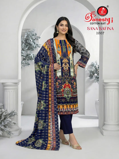 Sana Safina Vol 1 Ganeshji Mix Cotton Karachi Salwar Suits Exporter