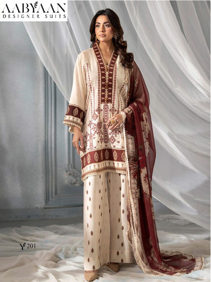 Sana Safina Vol 2 Aabyaan Mix Cotton Karachi Salwar Suits Wholesaler