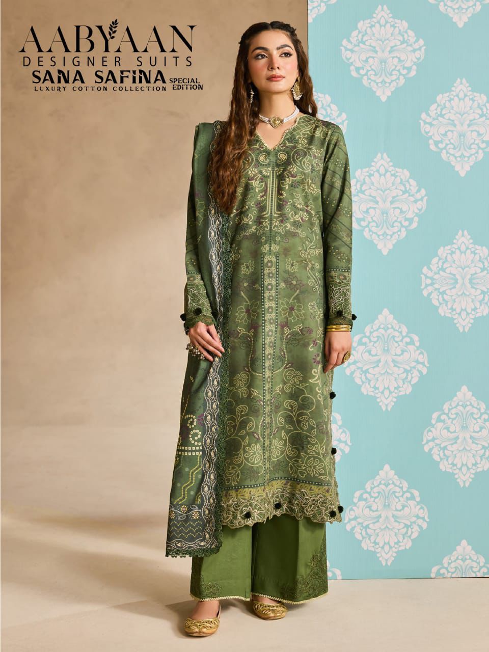 Sana Safina Vol 2 Aabyaan Mix Cotton Karachi Salwar Suits Wholesaler