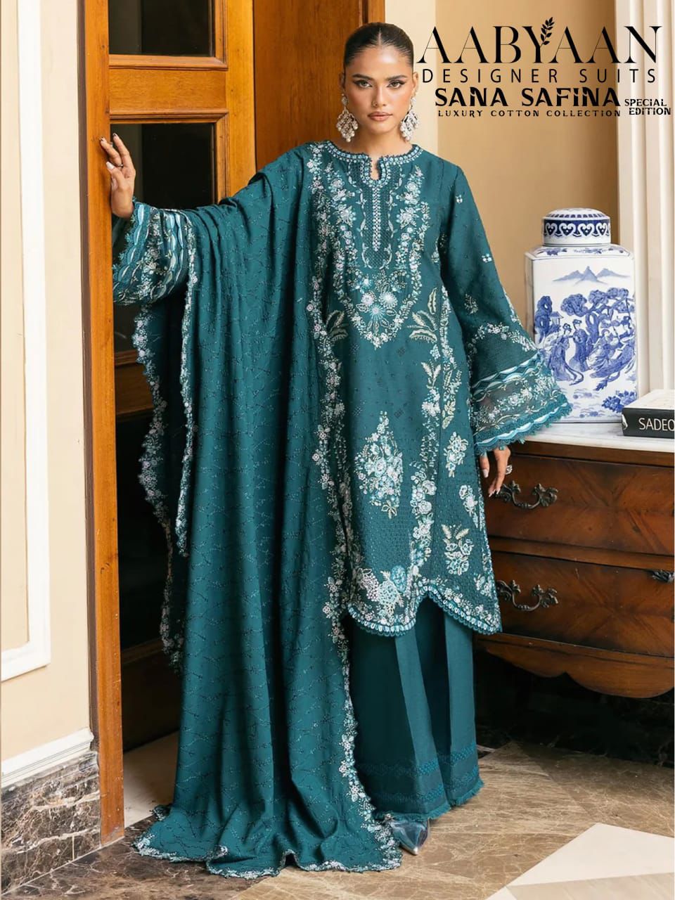 Sana Safina Vol 2 Aabyaan Mix Cotton Karachi Salwar Suits Wholesaler