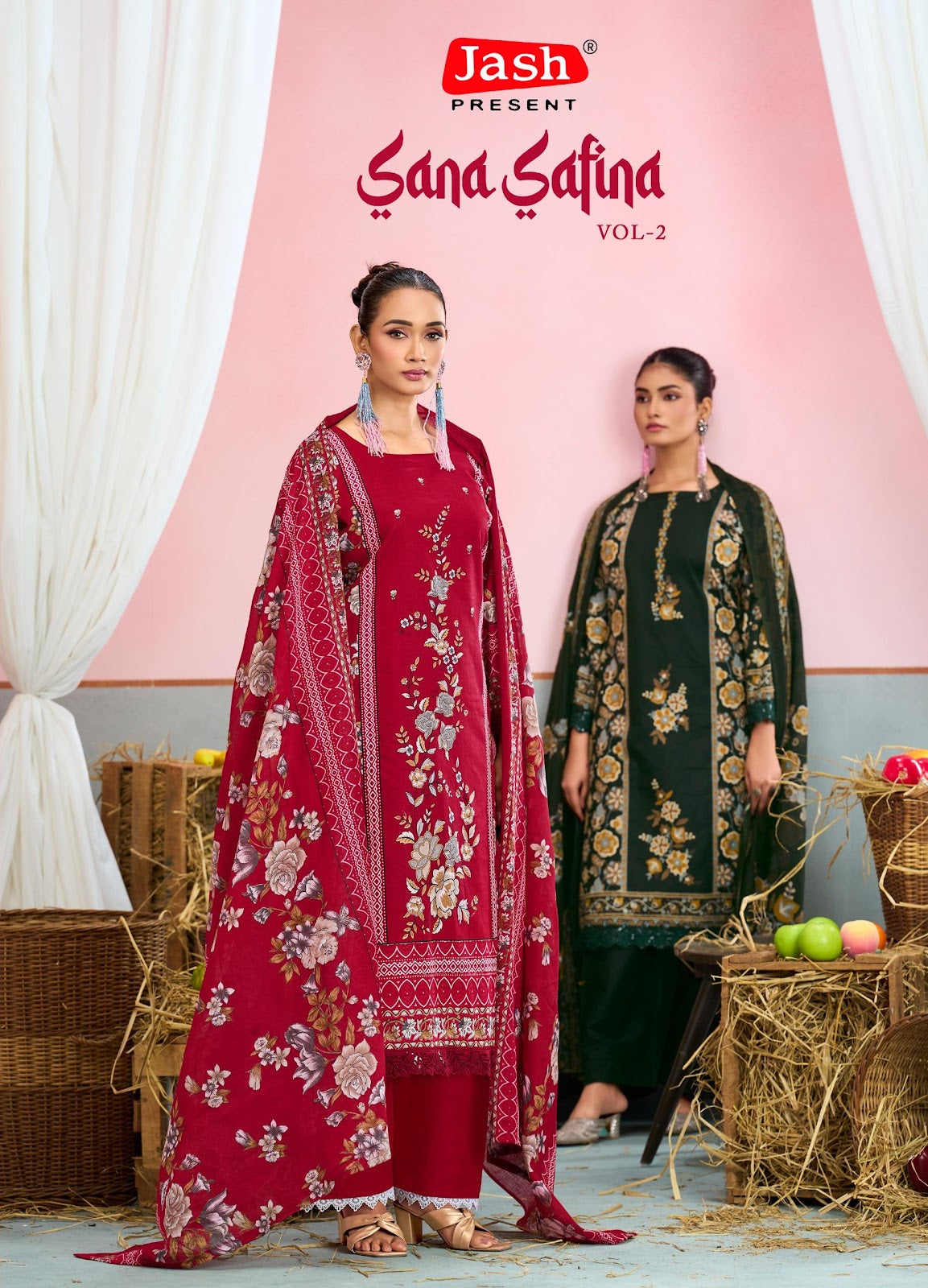 Sana Safina Vol 2 Jash Mix Cotton Karachi Salwar Suits Exporter