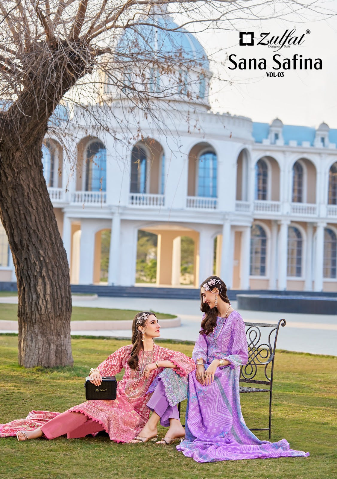 Sana Safina Vol 3 Zulfat Designer Cotton Karachi Salwar Suits Wholesale