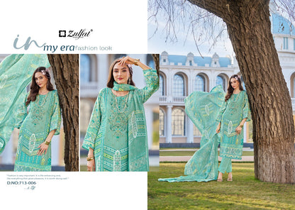 Sana Safina Vol 3 Zulfat Designer Cotton Karachi Salwar Suits Wholesale