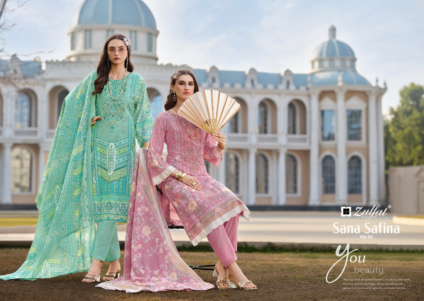 Sana Safina Vol 3 Zulfat Designer Cotton Karachi Salwar Suits Wholesale