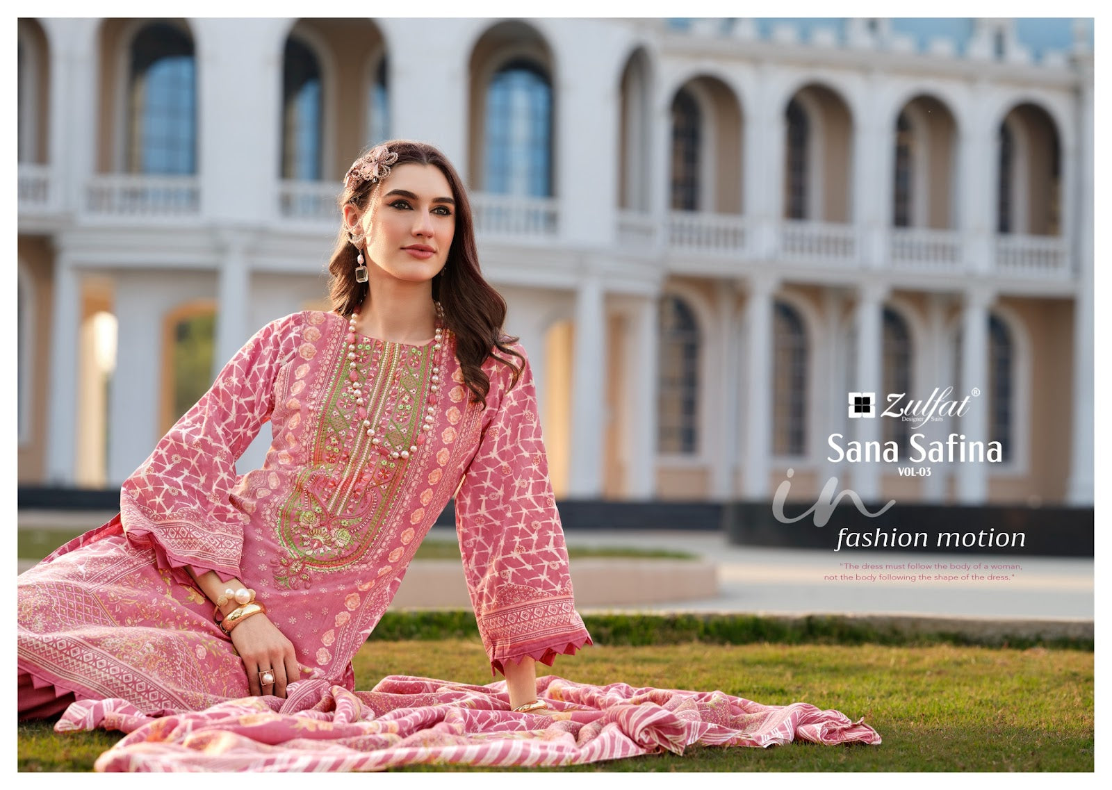 Sana Safina Vol 3 Zulfat Designer Cotton Karachi Salwar Suits Wholesale
