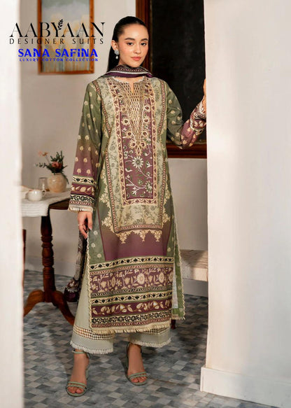 Sana Safina Vol 4 Luxury Cotton Collection Aabyaan Karachi Salwar Suits Wholesaler India