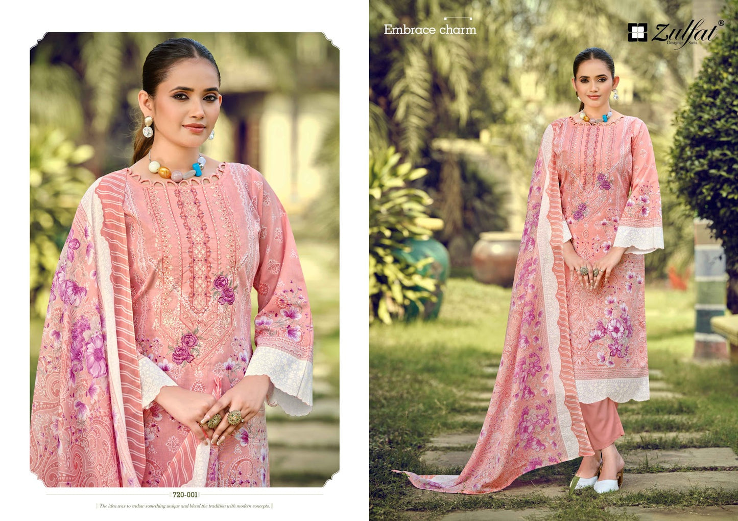 Sana Safina Vol 4 Zulfat Designer Cotton Karachi Salwar Suits Exporter