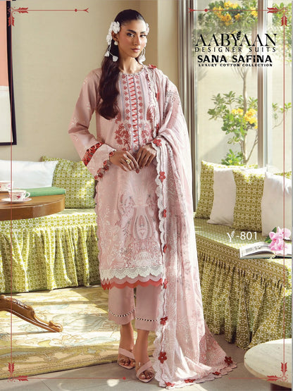 Sana Safina Vol 8 Aabyaan Cotton Karachi Salwar Suits Supplier Gujarat