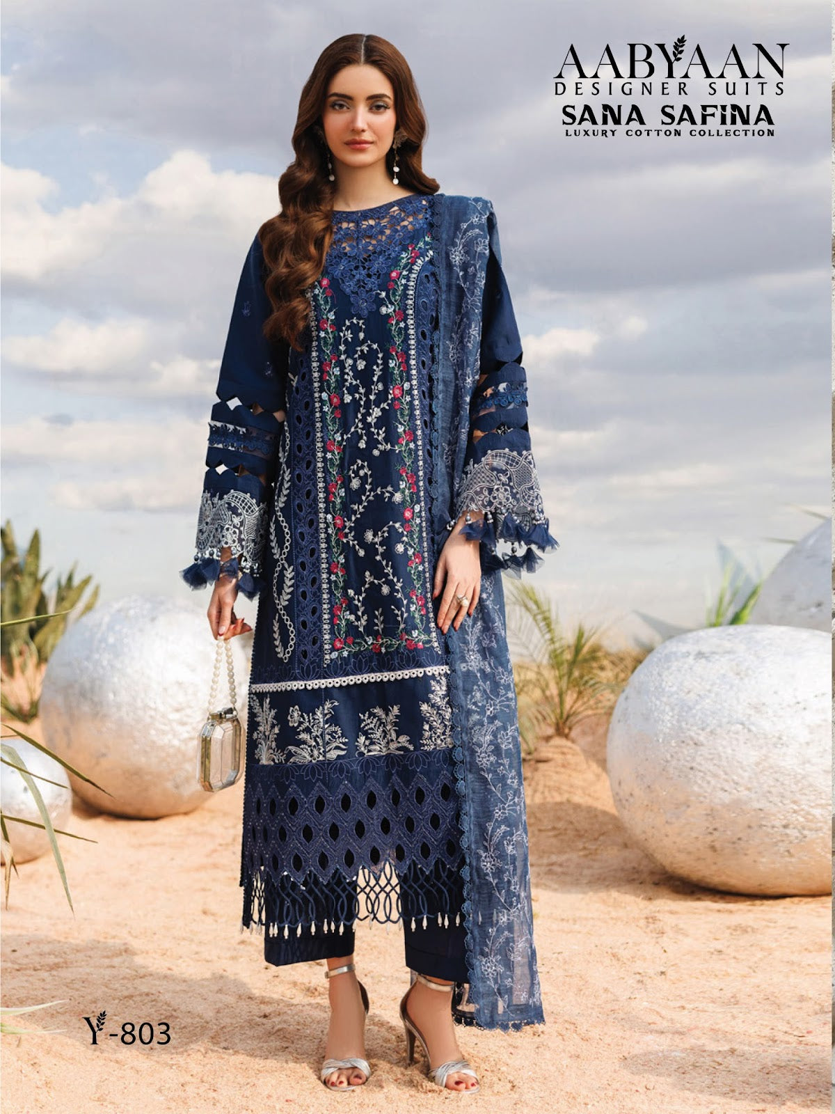 Sana Safina Vol 8 Aabyaan Cotton Karachi Salwar Suits Supplier Gujarat