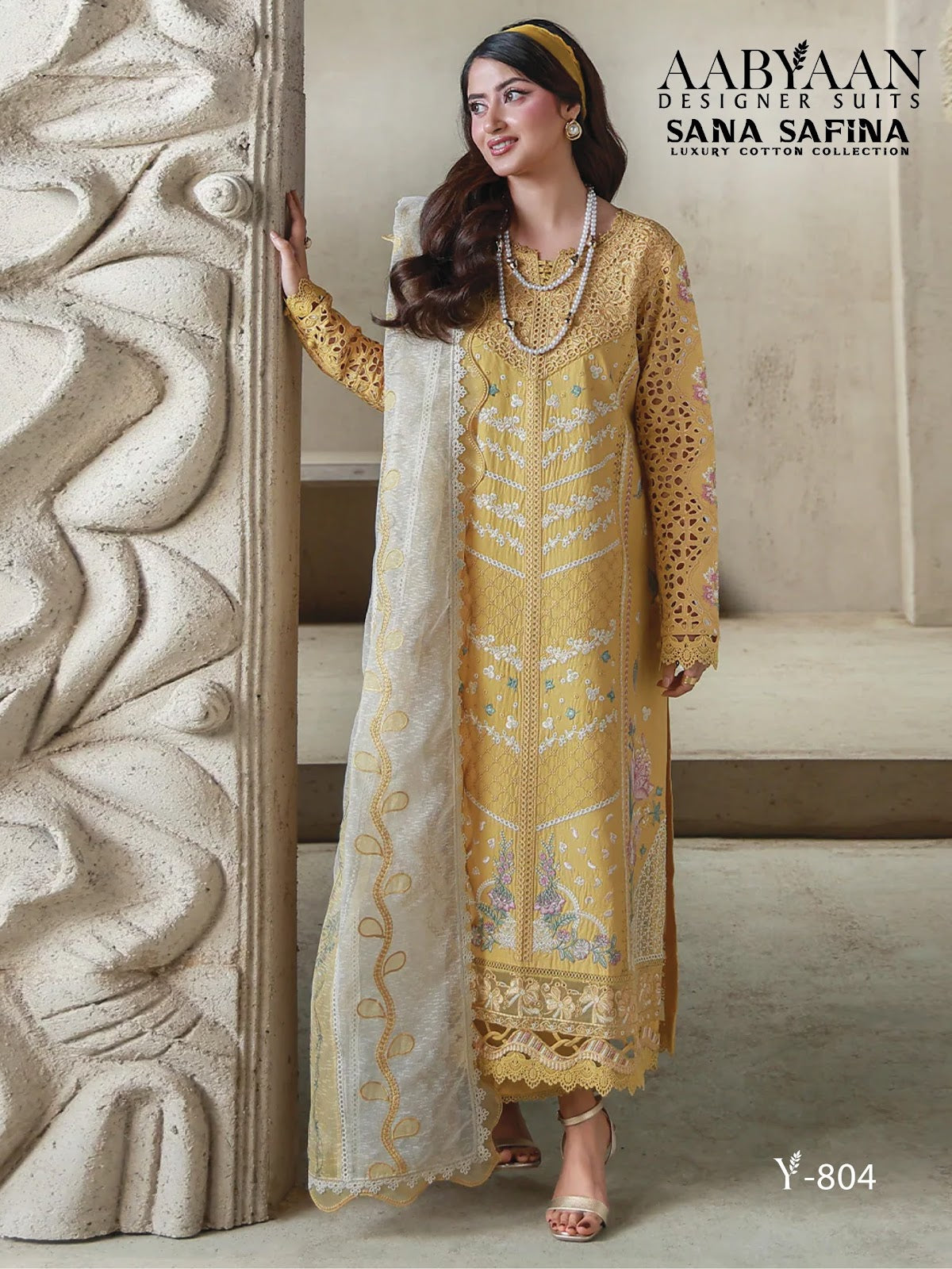 Sana Safina Vol 8 Aabyaan Cotton Karachi Salwar Suits Supplier Gujarat