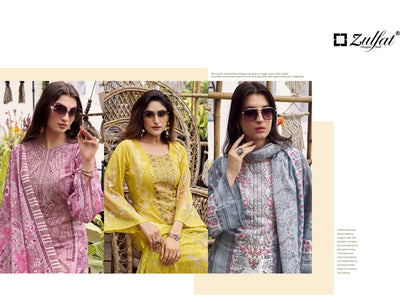 Sana Safina Zulfat Designer Cotton Karachi Salwar Suits Wholesaler Ahmedabad