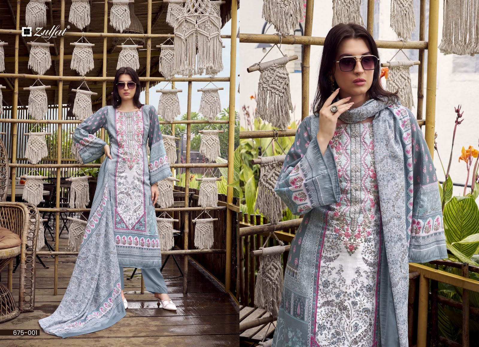 Sana Safina Zulfat Designer Cotton Karachi Salwar Suits Wholesaler Ahmedabad